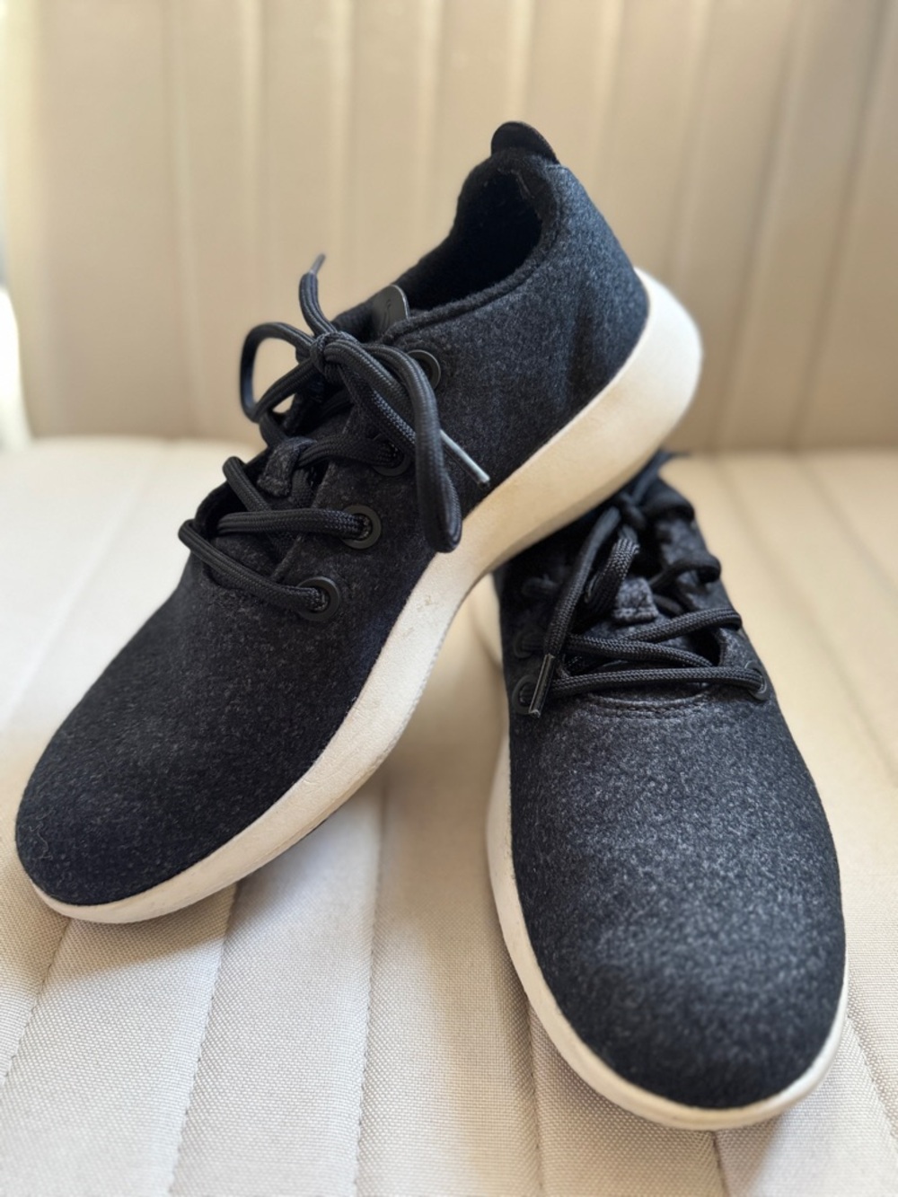 allbirds Men's Charcoal Gray Size 10 WRM Sneakers with White Sole